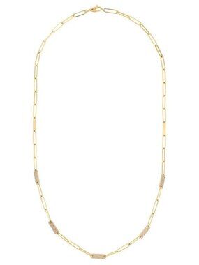 Vintage Dream 14K (or 18k upon request) Yellow Gold Diamond Link Necklace